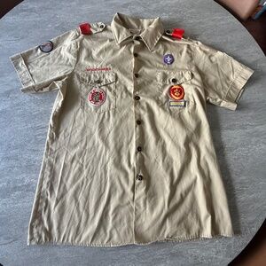 Vintage Boy Scouts of America Uniform Shirt | Taiwan District Patches | Size L